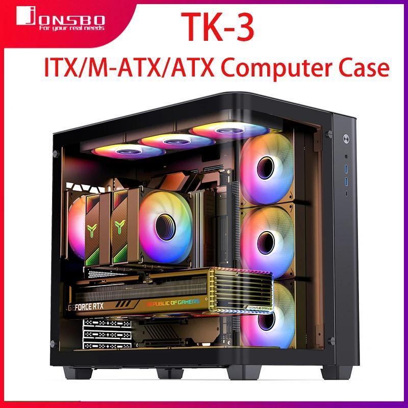 JONSBO TK-3 ITX M-ATX ATX ̽, PC ̸ ĳ ũž , E  ̽,   360  